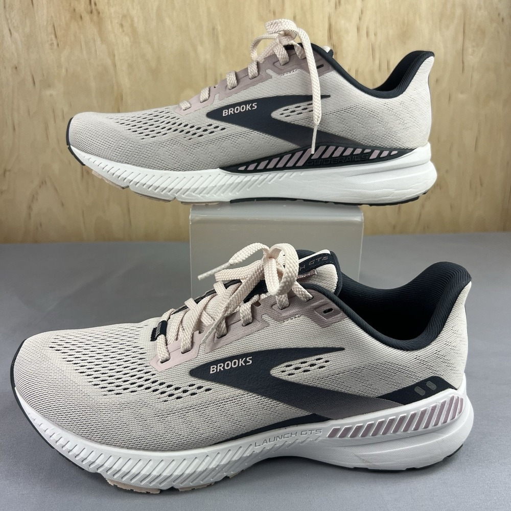 Brooks Launch 8 Women's Running Shoes 10B Gray Navy Cross Training 1203461B653